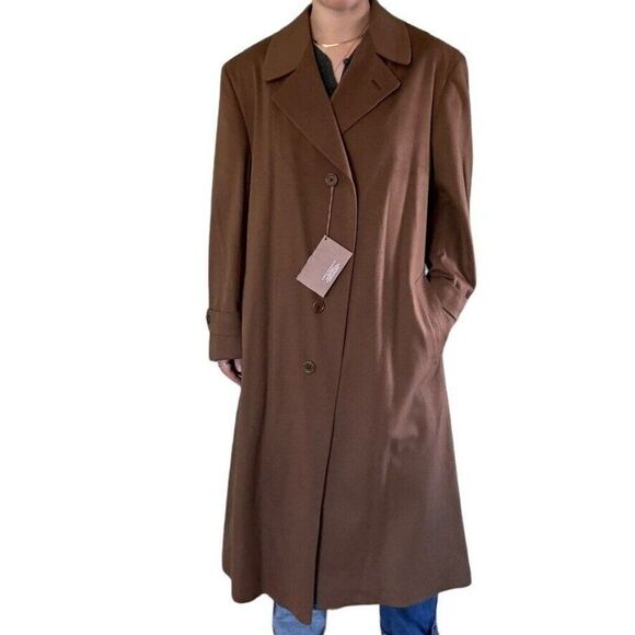 NWT Loro Piana Storm System Rain & Wind Protection Brown Cashmere Trench Coat 46 - Picture 7 of 16